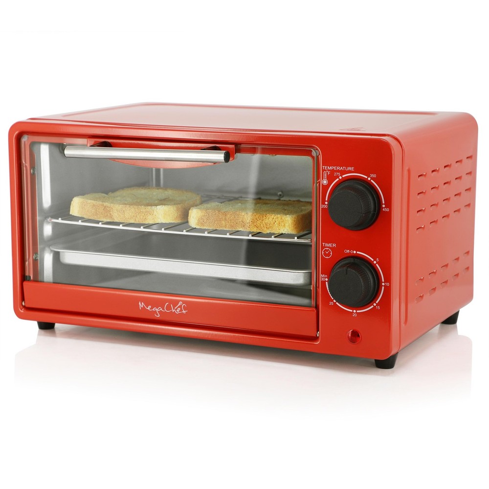 9.5 Quart Electric 2-Slice Toaster Oven with Timer and Bake Function