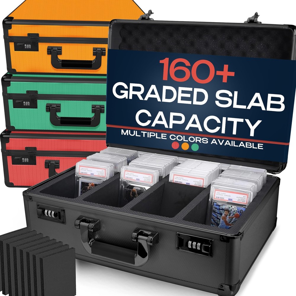 SLABPRO 160+ 4 ROW Graded Card Storage Box; Durable Sports, PSA Card Storage ...
