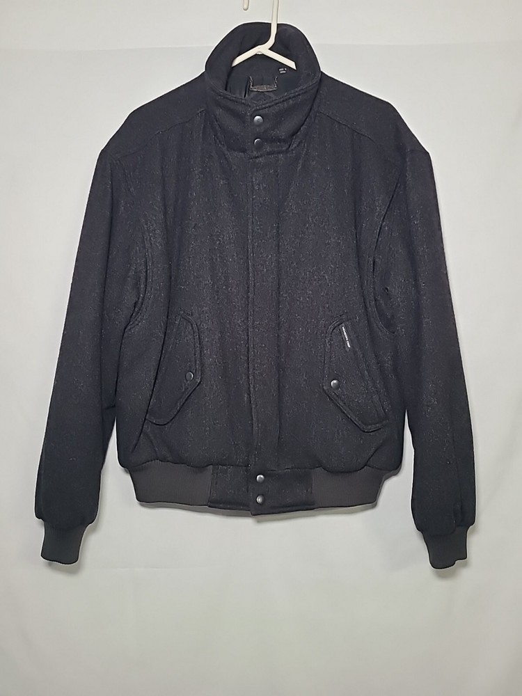 Vintage Wool Aviator Bomber Jacket for Men - Size 42 Members Only-image