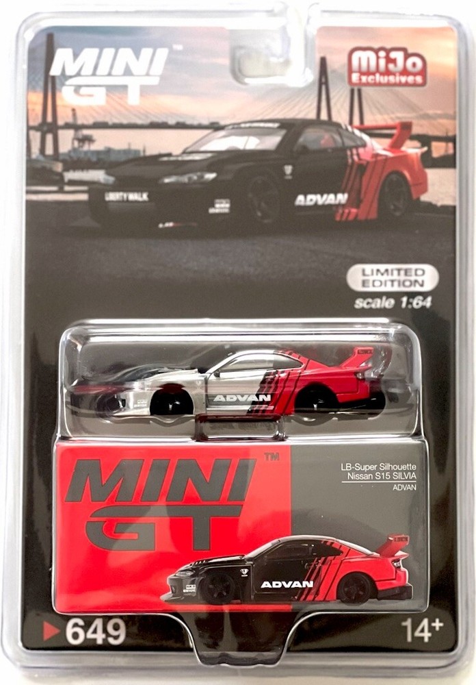 MINI GT CHASE NISSAN LB-SUPER SILHOUETTE S15 SILVIA ADVAN RHD HOBBY EXCLUSIVE