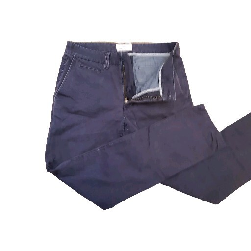 Trenery Pants Mens W30xL33 Navy Blue Modern Fit Chino Zip Fly Cotton