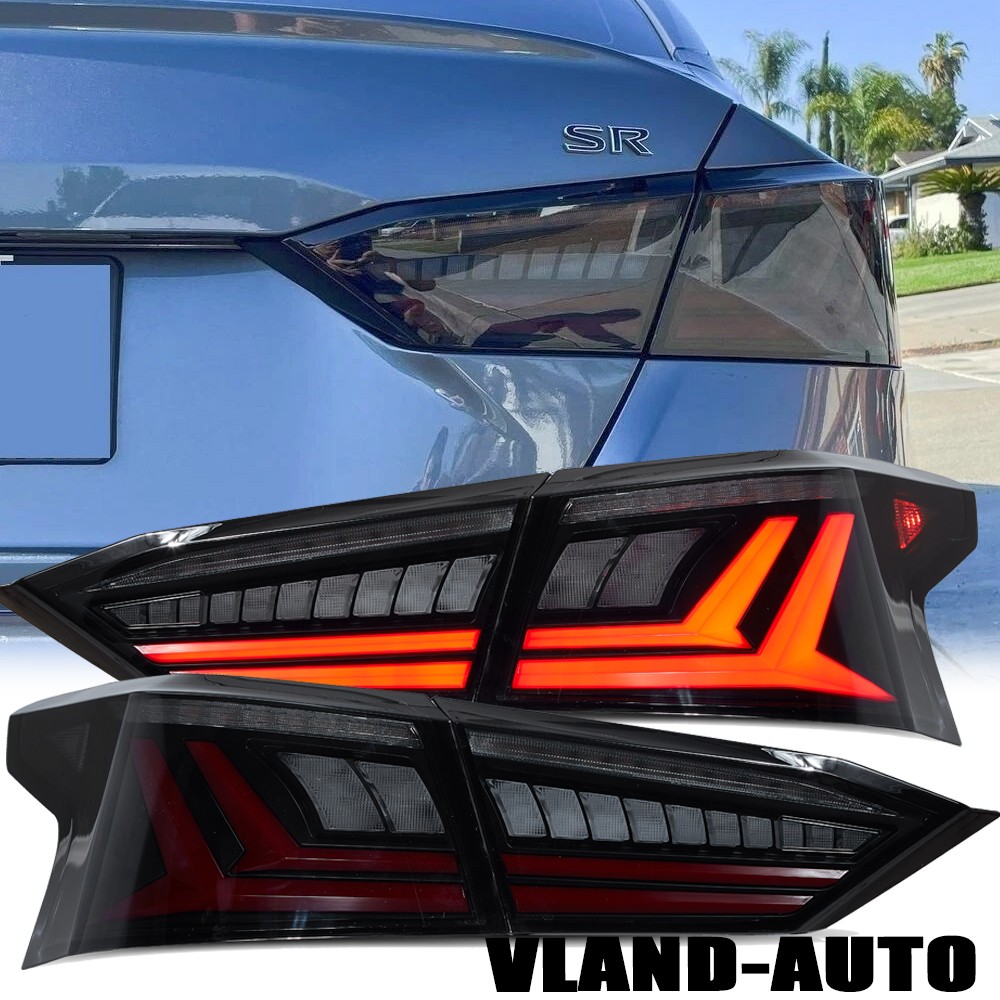 LED Tail Lights w/Animation for Nissan Altima Sedan 2019-2025 SMOKE Brake Light