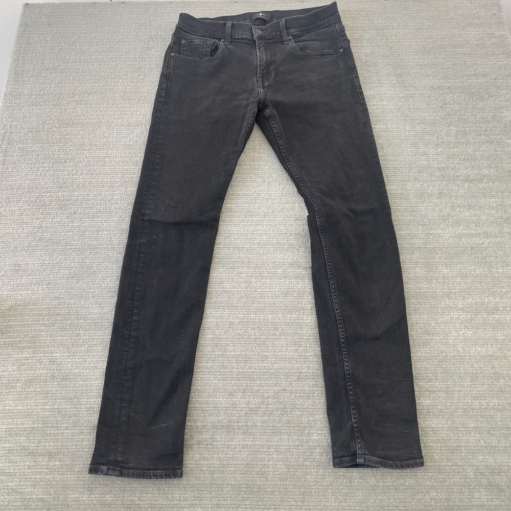 7 For All Mankind Paxtyn Jeans 32x30 Men's Slim Straight Cotton Blend Black