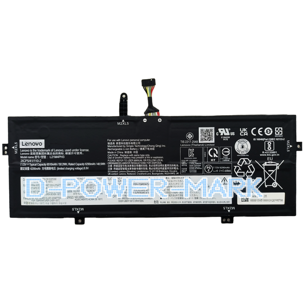 ORIGINAL L21M4PH3 L21D4PH3 OEM Battery for Lenovo Yoga Slim 7 Carbon 13IAP7 New