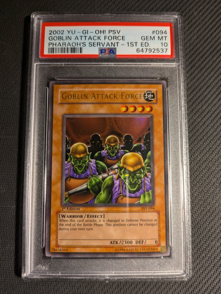 PSA 10 Gem Mint YuGiOh Goblin Attack Force PSV-094 1st Edition Ultra Rare