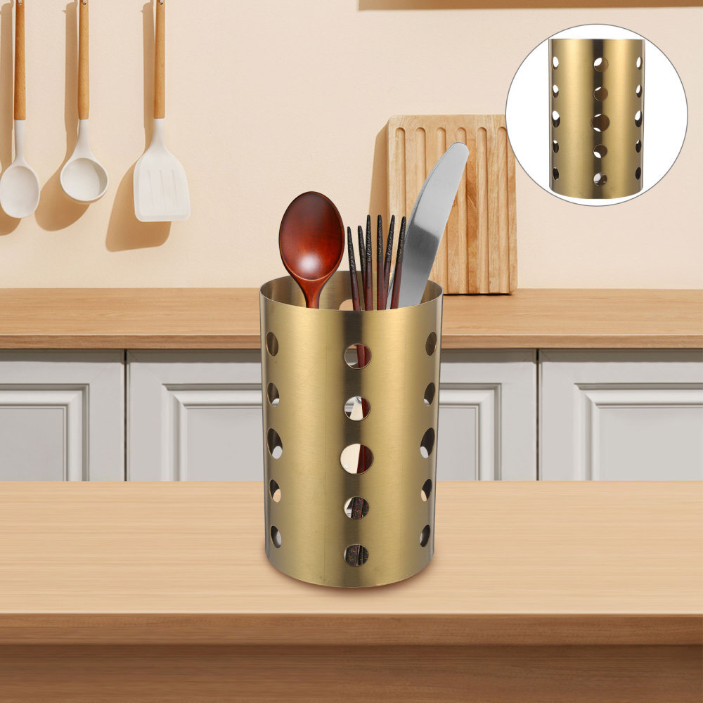 2pcs Portable Spoon Fork Holder Kitchen Countertop Organizer Utensils Crock