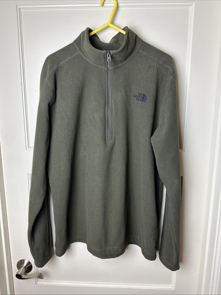 The North Face Men's XL Green 1/2 Zip Fleece Pullover