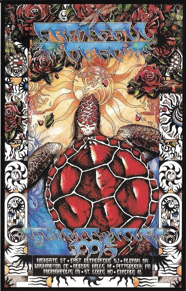 Grateful Dead Last Summer Tour  Concert Handbill Michael Everett-RIP