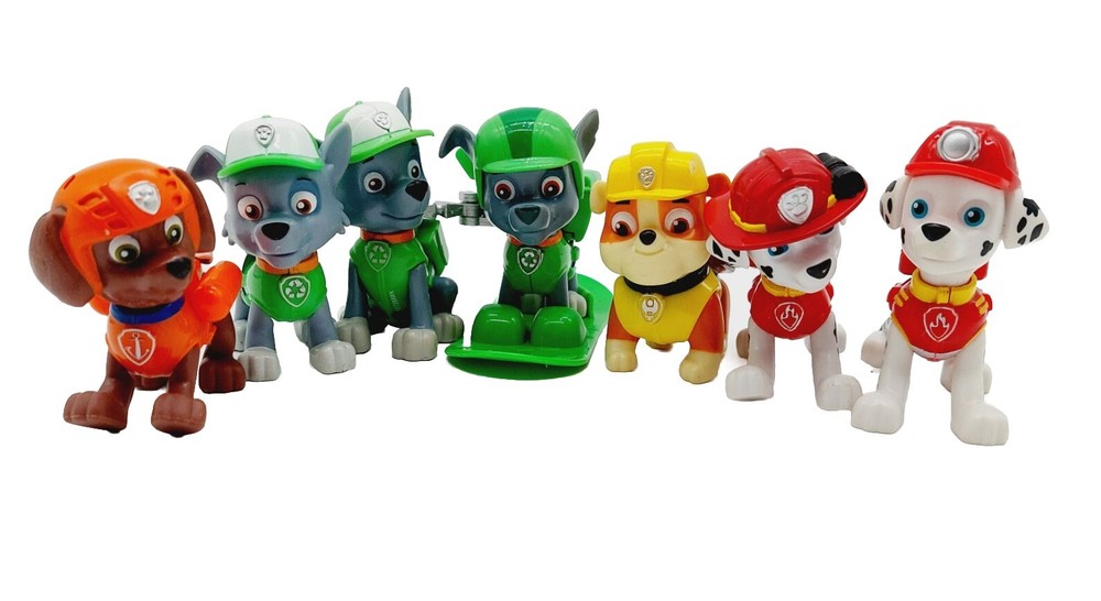 Paw Patrol 7-Pack Action Figures Lot - 2.5 Inch Zuma Rubble Marshall Rocky