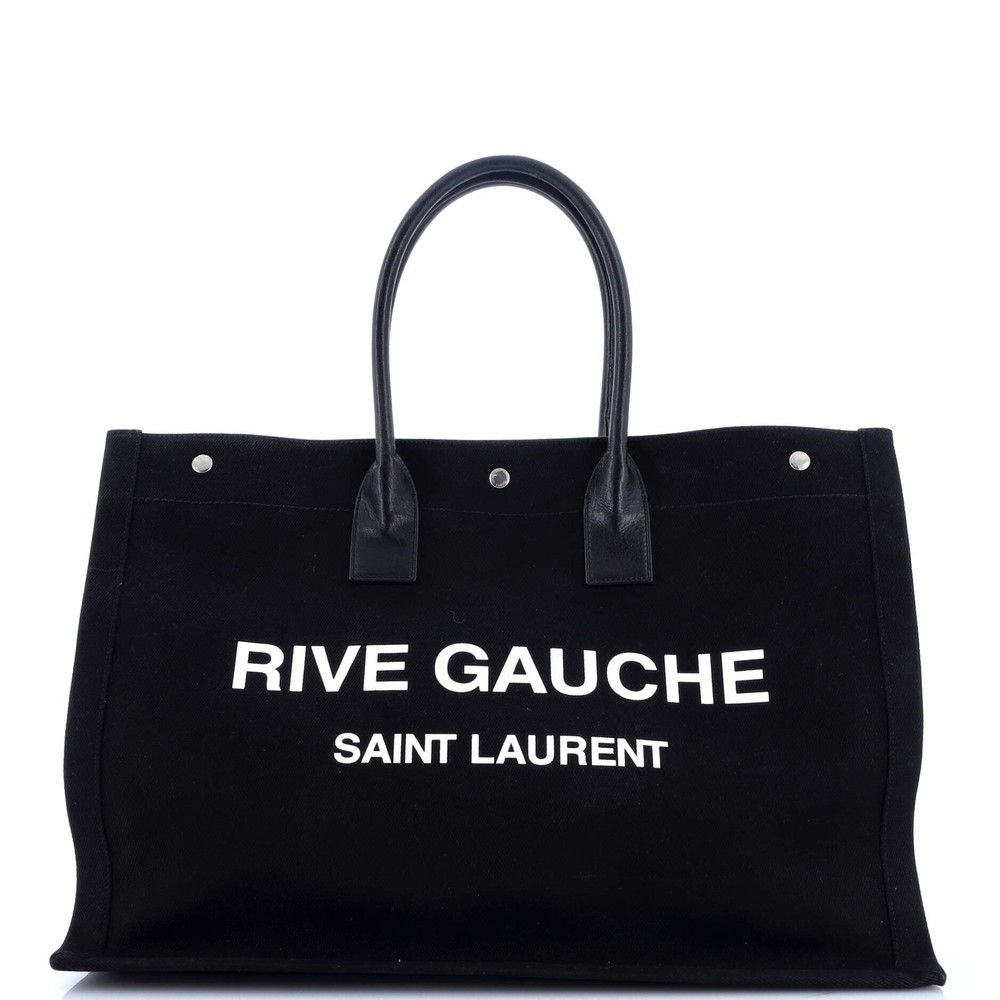 Saint Laurent Rive Gauche Large Canvas Tote Bag  