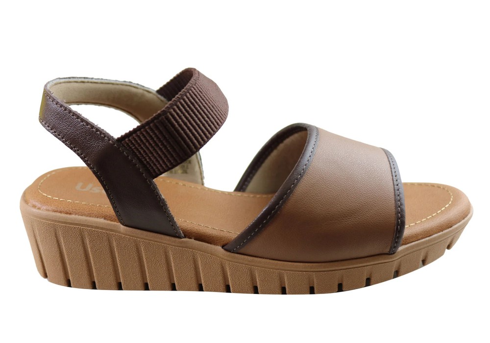 USAflex Josa Women's Comfortable Leather Sandals Handcrafted in Brazil