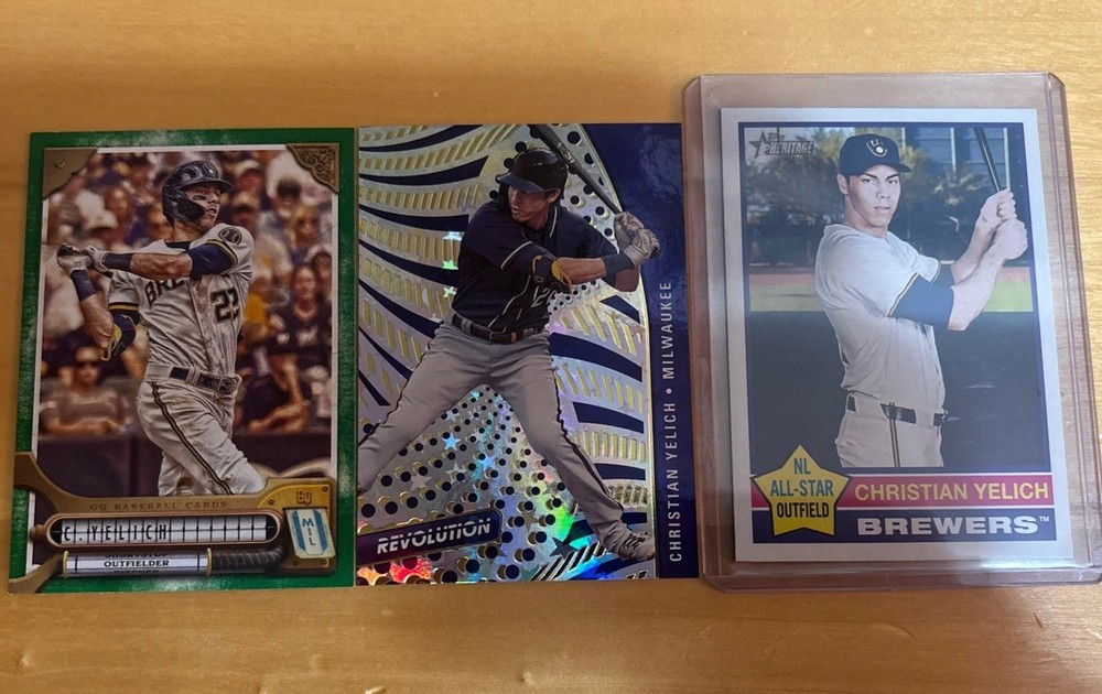 Milwaukee Brewers CHRISTIAN YELICH 3 Card Lot - Mint Condition