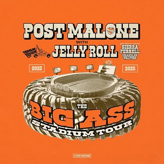Post Malone Jelly Roll 2025 Stadium Tour Vinyl Die Cut Sticker