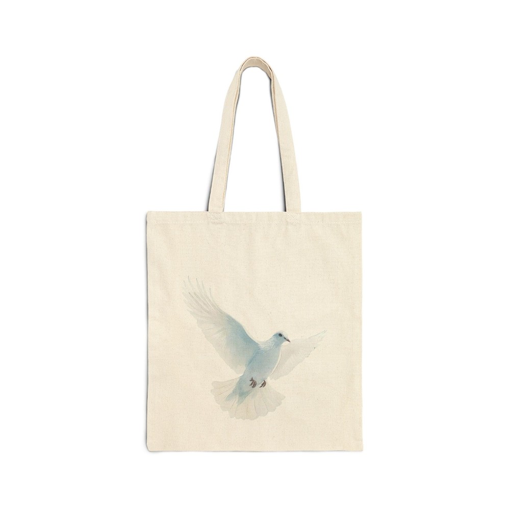 Holy Spirit White Dove Tote Bag Canvas Shopper Shoulder Bag Christian Peace Gift