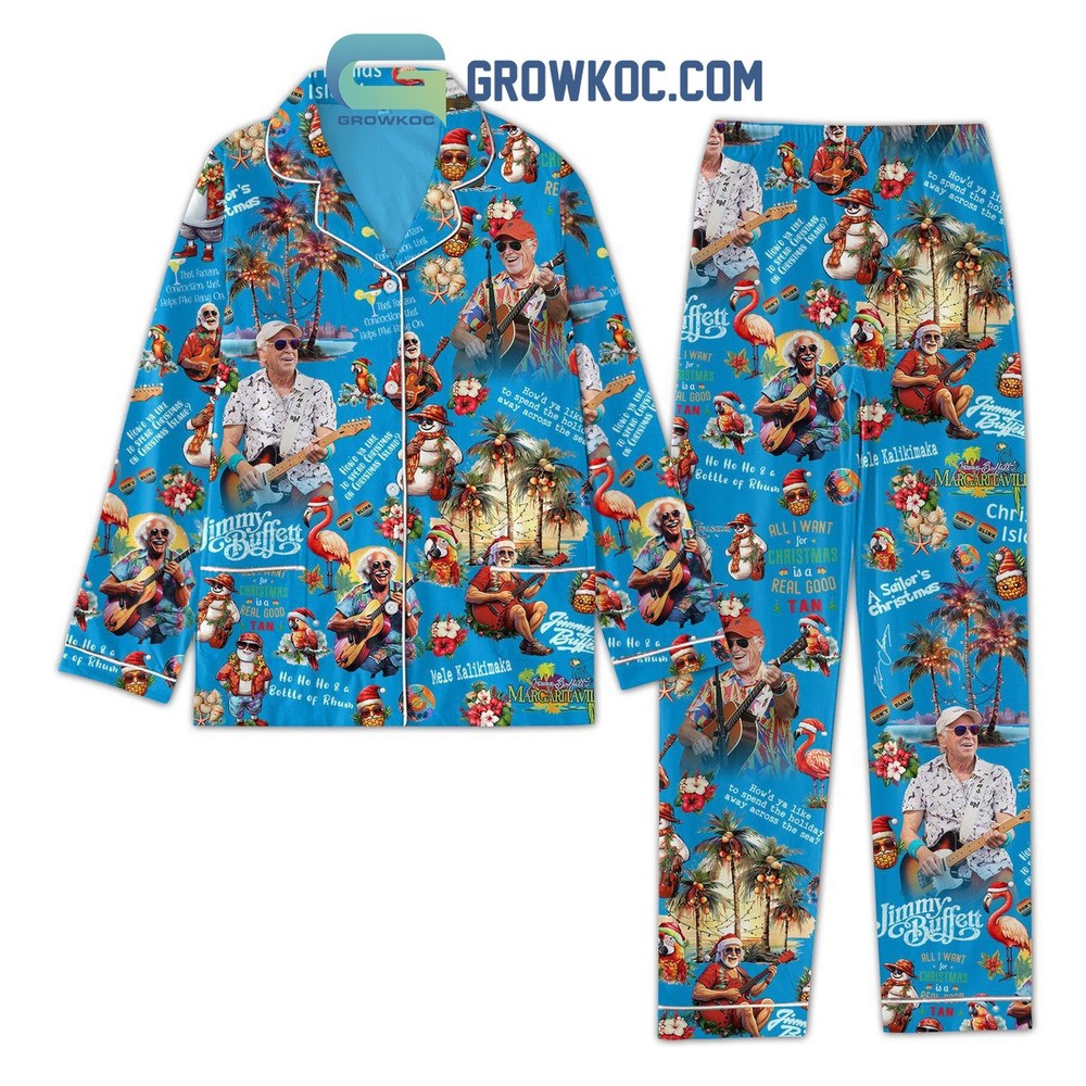 Jimmy Buffett Sailor Christmas Pajama Set for Men and Women