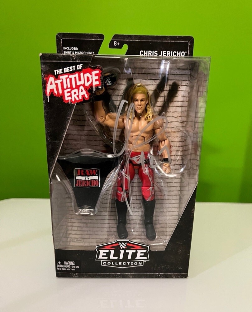 CHRIS JERICHO WWE Elite Beckett Verified Attitude Era Line Autographed  Figure