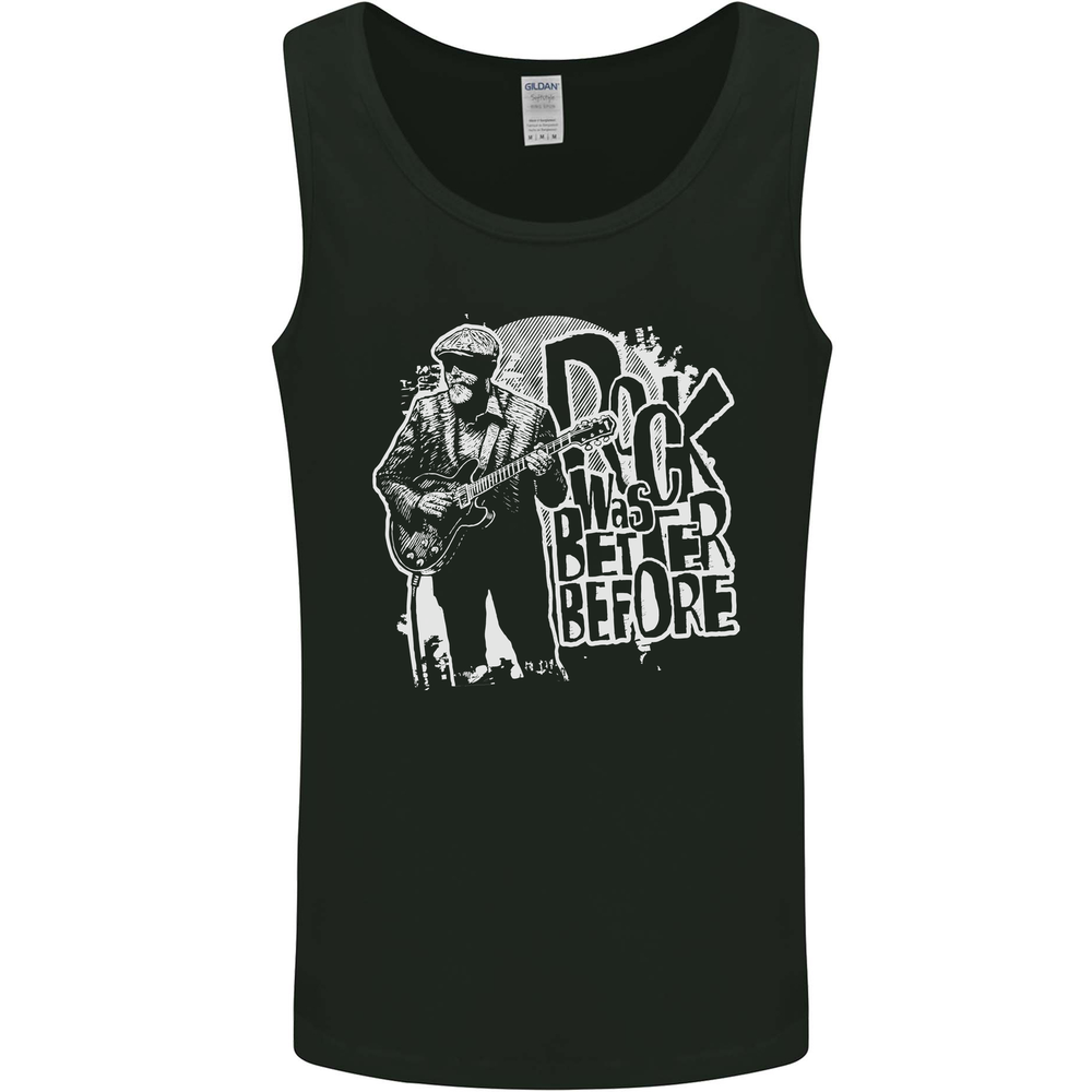 Rock Was Better Before Guitar Band Music Mens Vest Tank Top