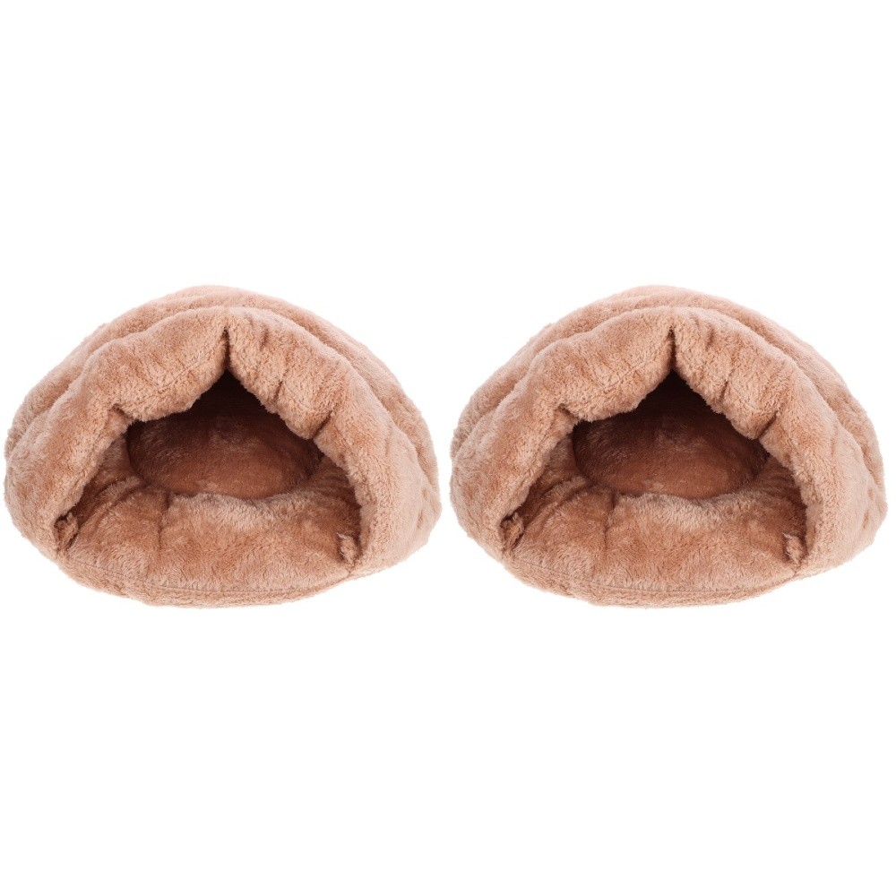 2-Piece Portable Cat Nest & Small Dog Bed for Indoor Sleeping