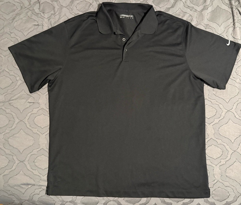 Nike Golf Dry-Fit Men's Black Polo Shirt XXL