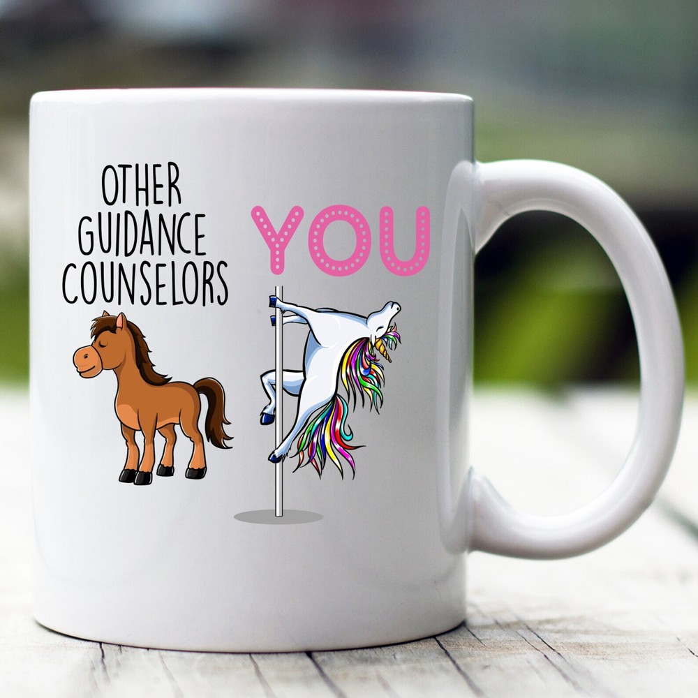 Funny Unicorn Guidance Counselor Gift Mug for School Counselors  