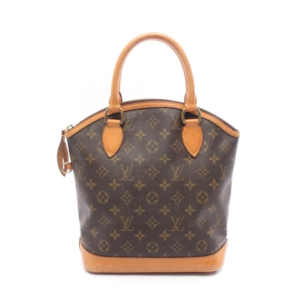 LOUIS VUITTON Lockit Handbag M40102 Monogram canvas leather Brown Used Women LV