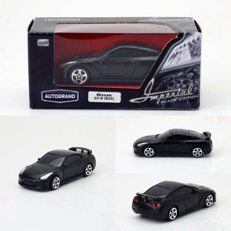 1/64 Nissan GT-R R35 Diecast Metal Toy Car Gift for Boys Black