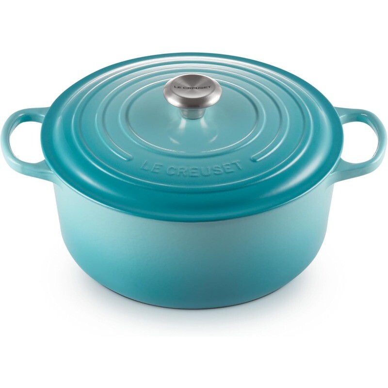 Le Creuset 7.25 Quart Enameled Cast Iron Round Dutch Oven in Caribbean