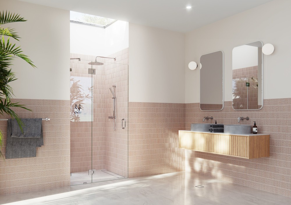 Frameless Chrome Hinged Glass Shower Door 78H x 42.25W by Glass Warehouse