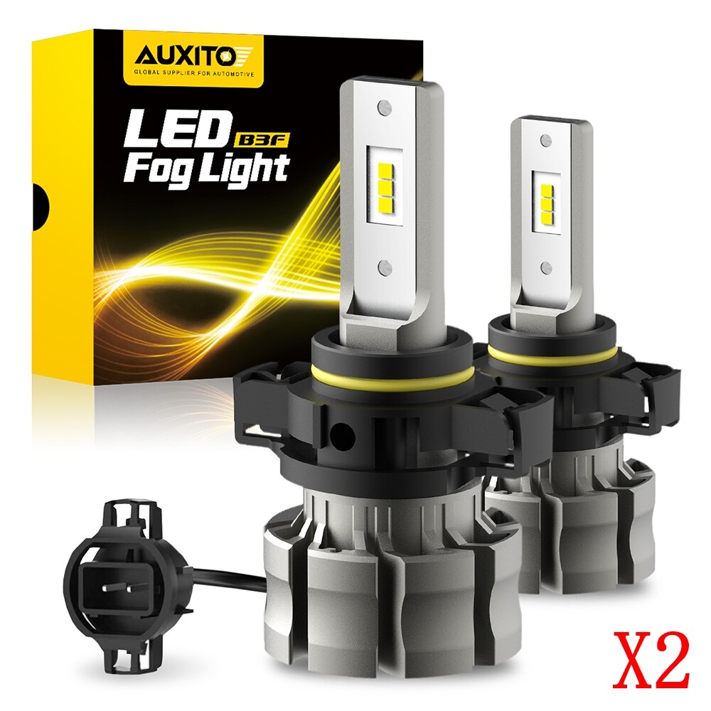 5202 H16 LED Fog Bulbs Light 6000K White 80W for 07-15 Chevy Silverado 1500 2Set