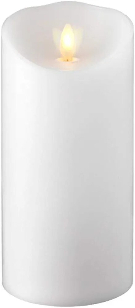 LED Moving Flame White Pillar Candle 3.5x7.5 Ivory & White Decor by RAZ Imports