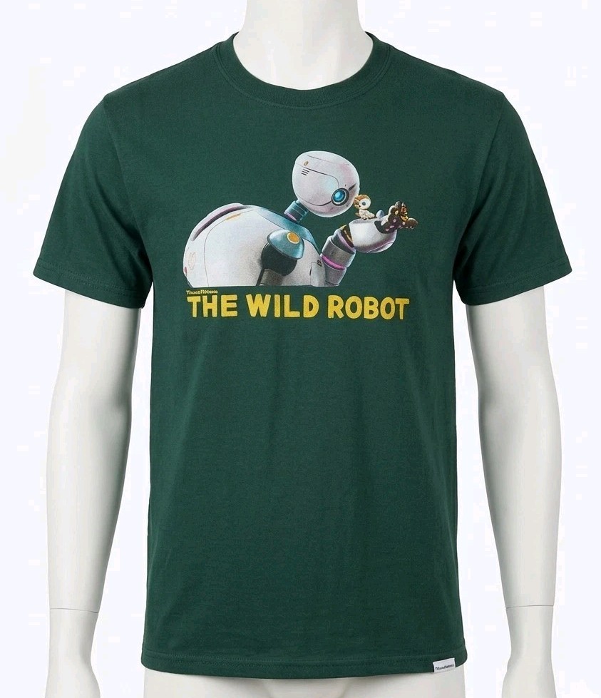 Port & Company The Wild Robot Boys T-Shirt (L)  Short Sleeve Graphic (260415-09)