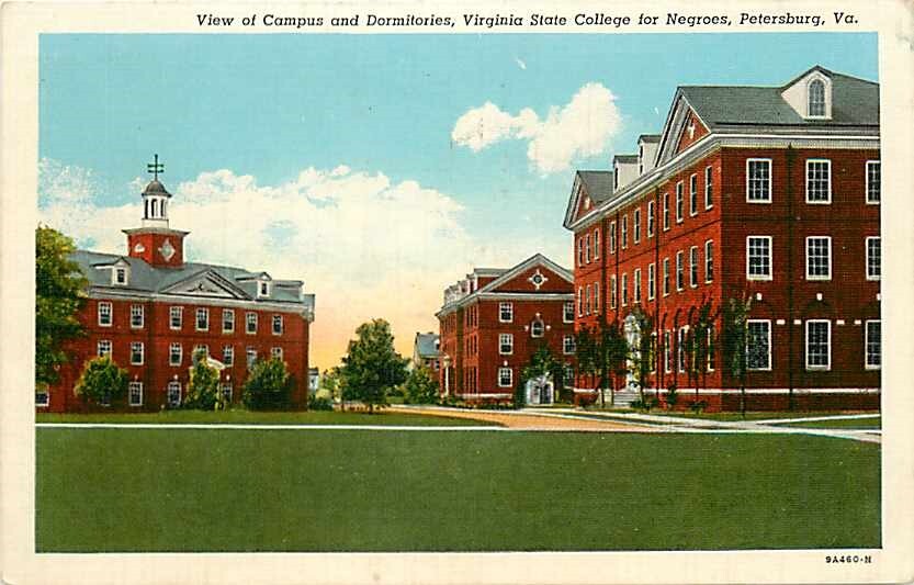 VA, Petersburg, Virginia, State College, Campus, Dormitories, Curteich 9A-460-N