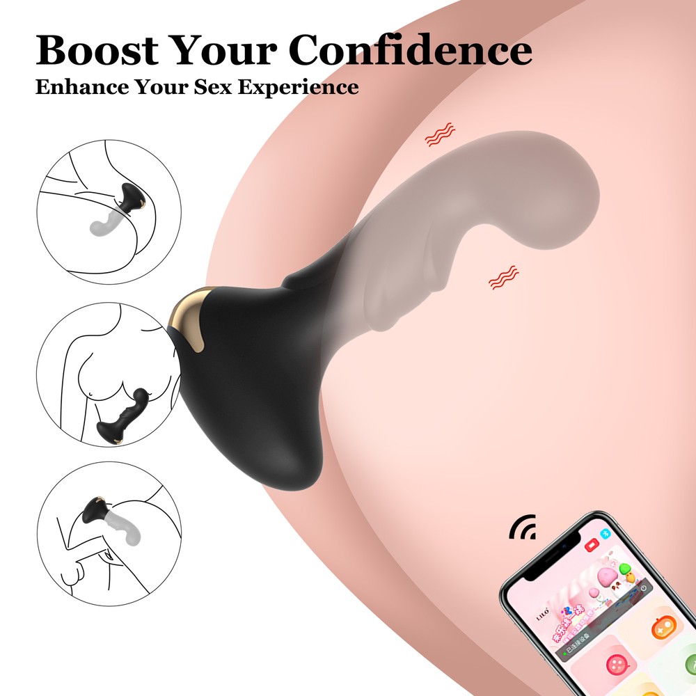 APP Control Vibrator Anal Butt Plug Dildo G-Spot Clit Prostate Stimulate Sex Toy