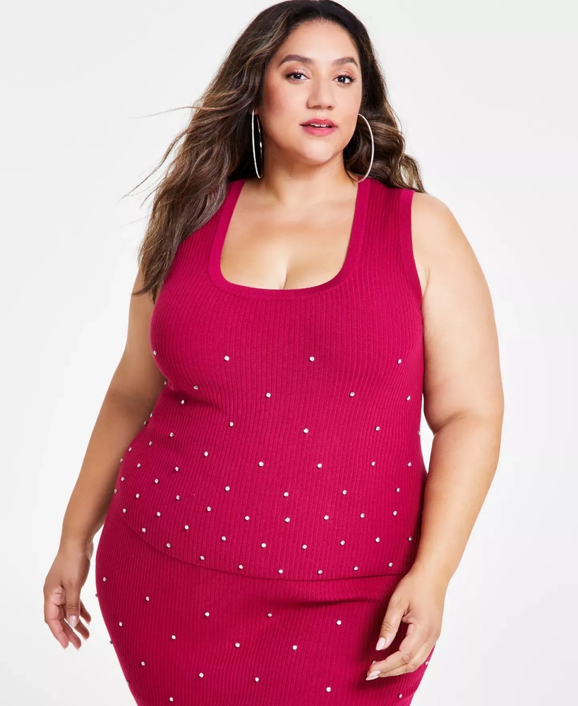 Nina Parker Women's Top Plus Sz 2X Trendy Size Embellished