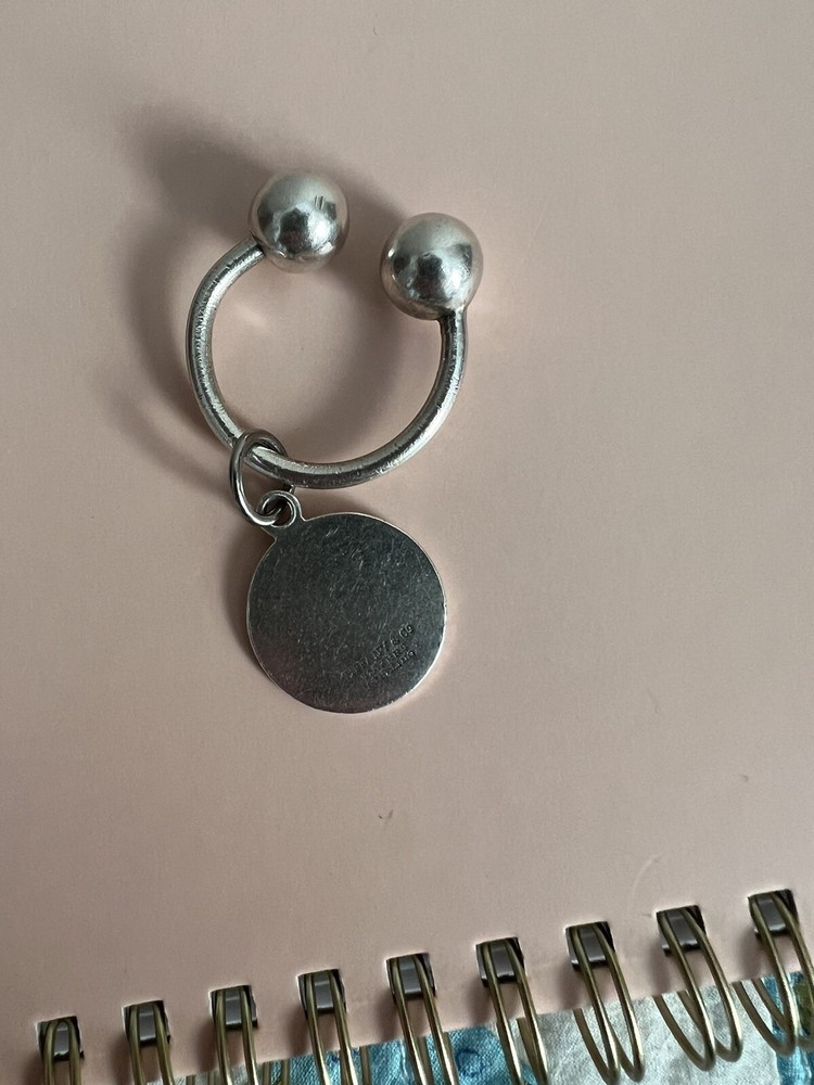 Tiffany & Co Sterling Silver Horseshoe Screwball Key Ring with Charm