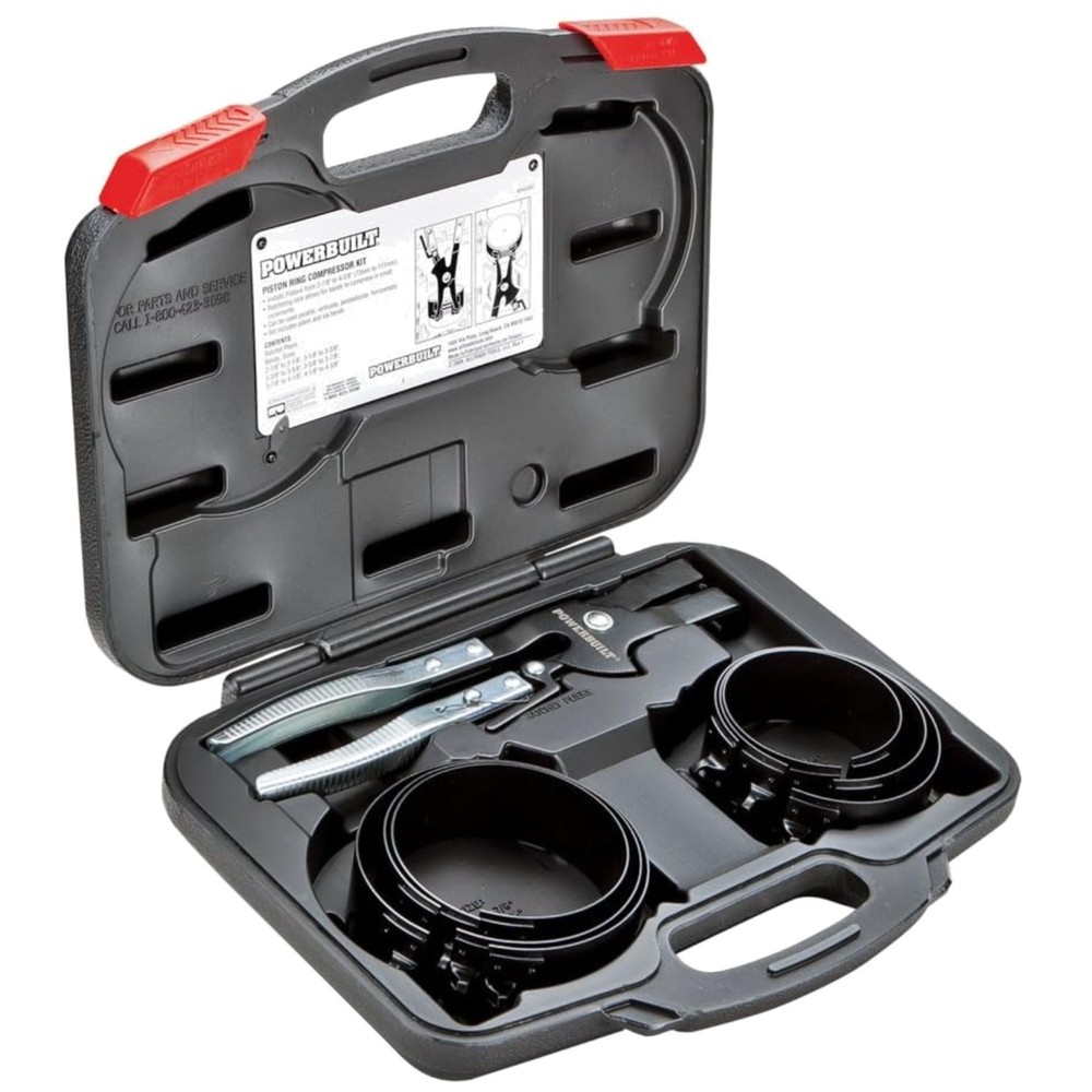 Professional Powerbuilt Piston Ring Compressor Tool Set for Engine Care - 940387
