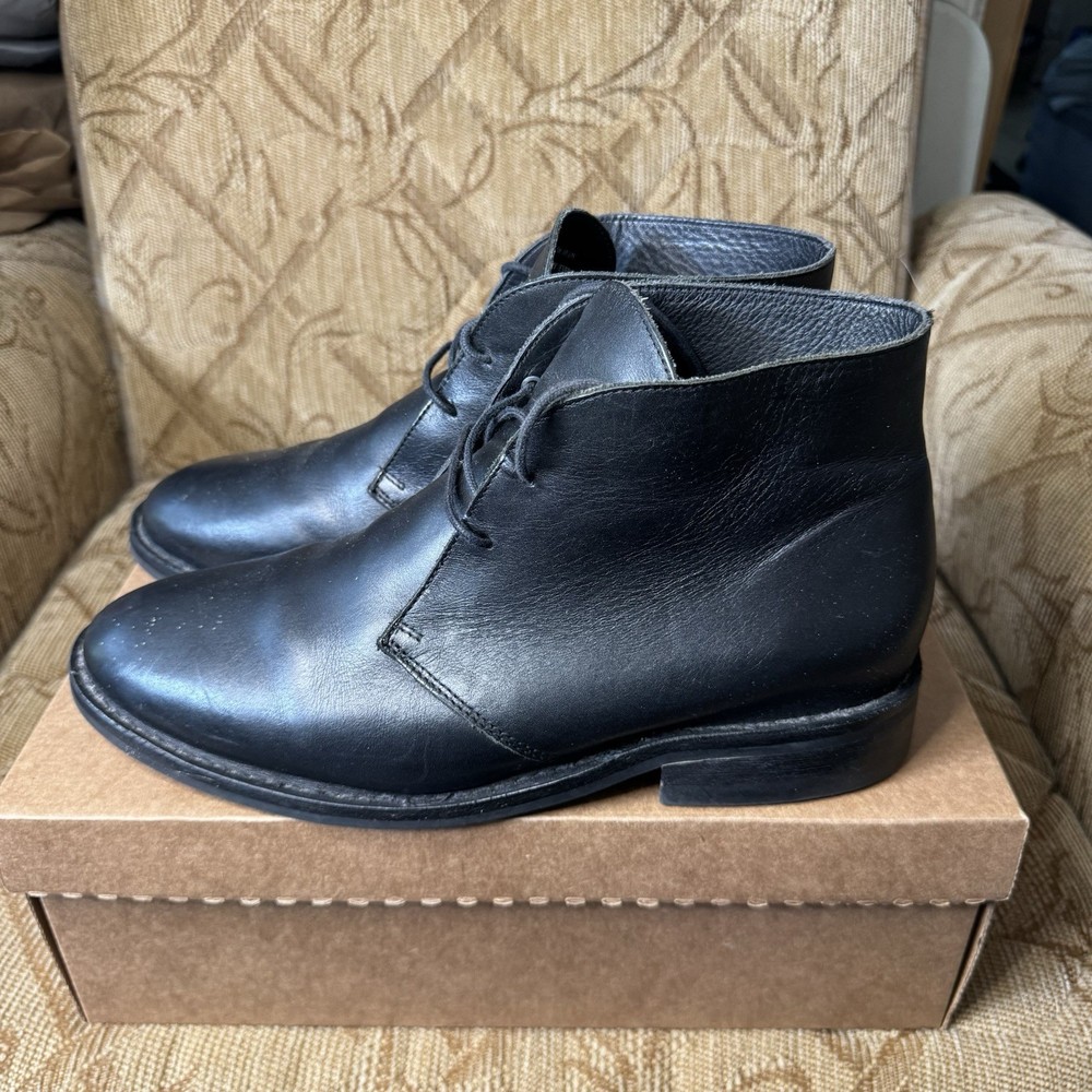 Men's Thursday Scout Chukka Boots Black Leather Size 10 Lace Up Excellent Condition