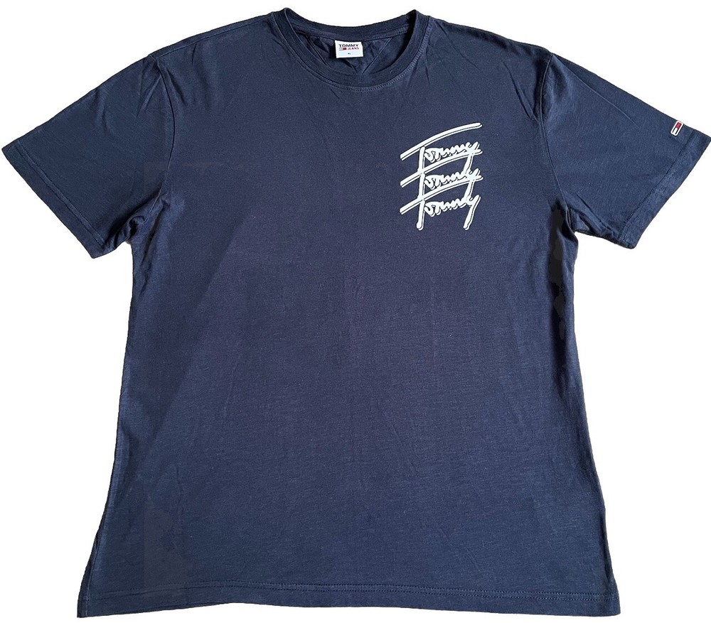 Men’s Tommy Hilfiger Navy Blue T-shirt With Back print - Size XL