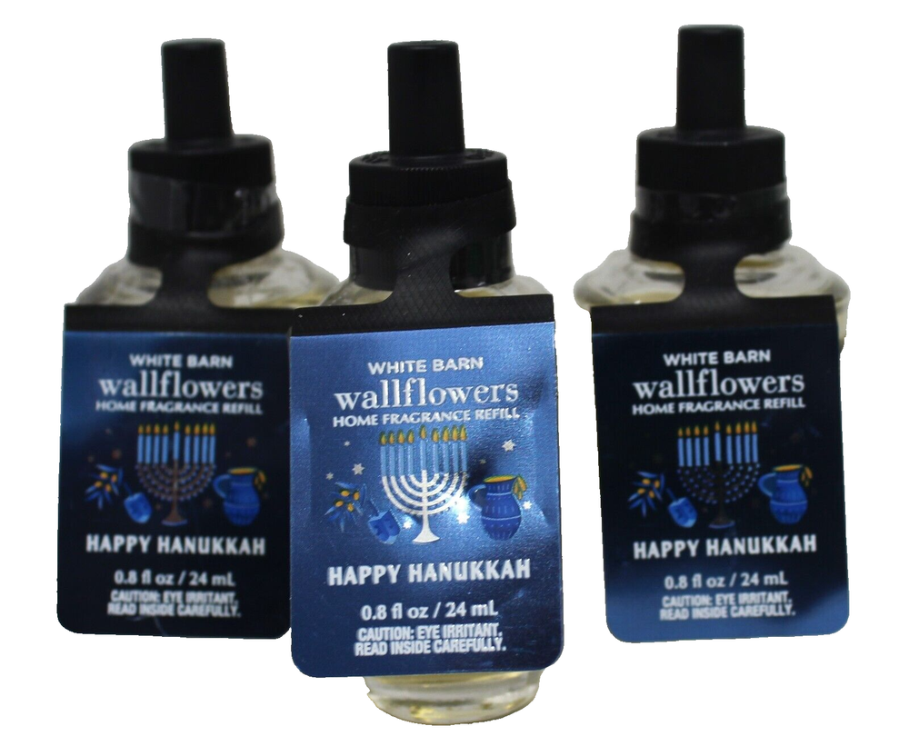 Bath & Body Works Happy Hanukkah Wallflowers Refill Bulbs Set of 3