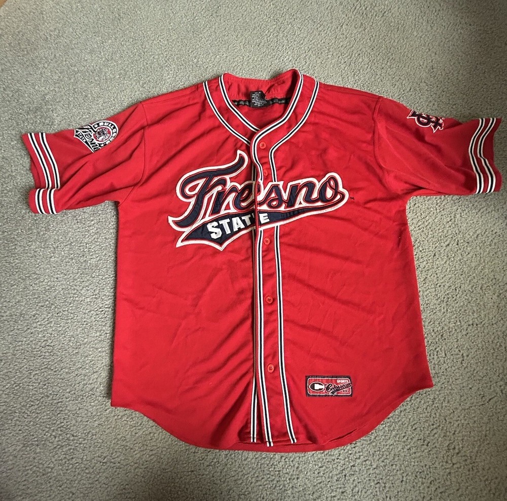 Fresno State Bulldogs NCAA Colosseum Baseball Jersey Men's SZ: XL Red