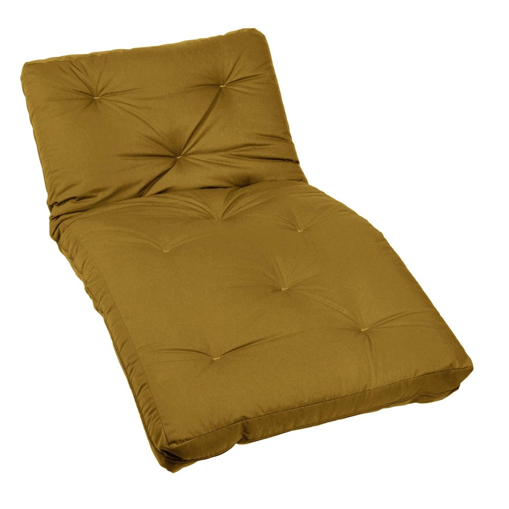 6-Inch Trupedic Poly Solid Futon Mattress in Mustard