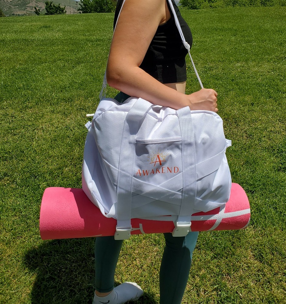 Pro Premium Yoga Mat with Travel Gym Bag Water Bottle and Journal Set