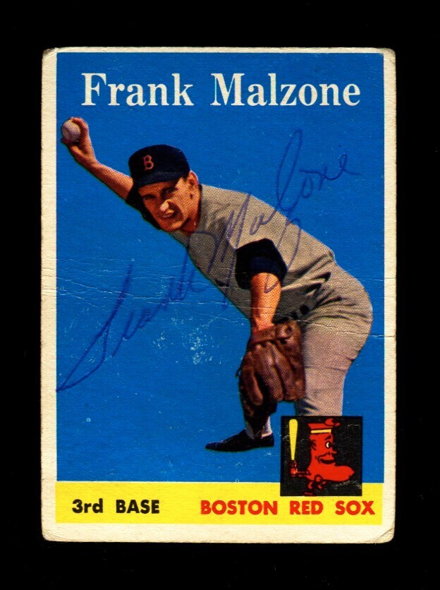 1958 TOPPS FRANK MALZONE #260 RED SOX SIGNED AUTOGRAPH