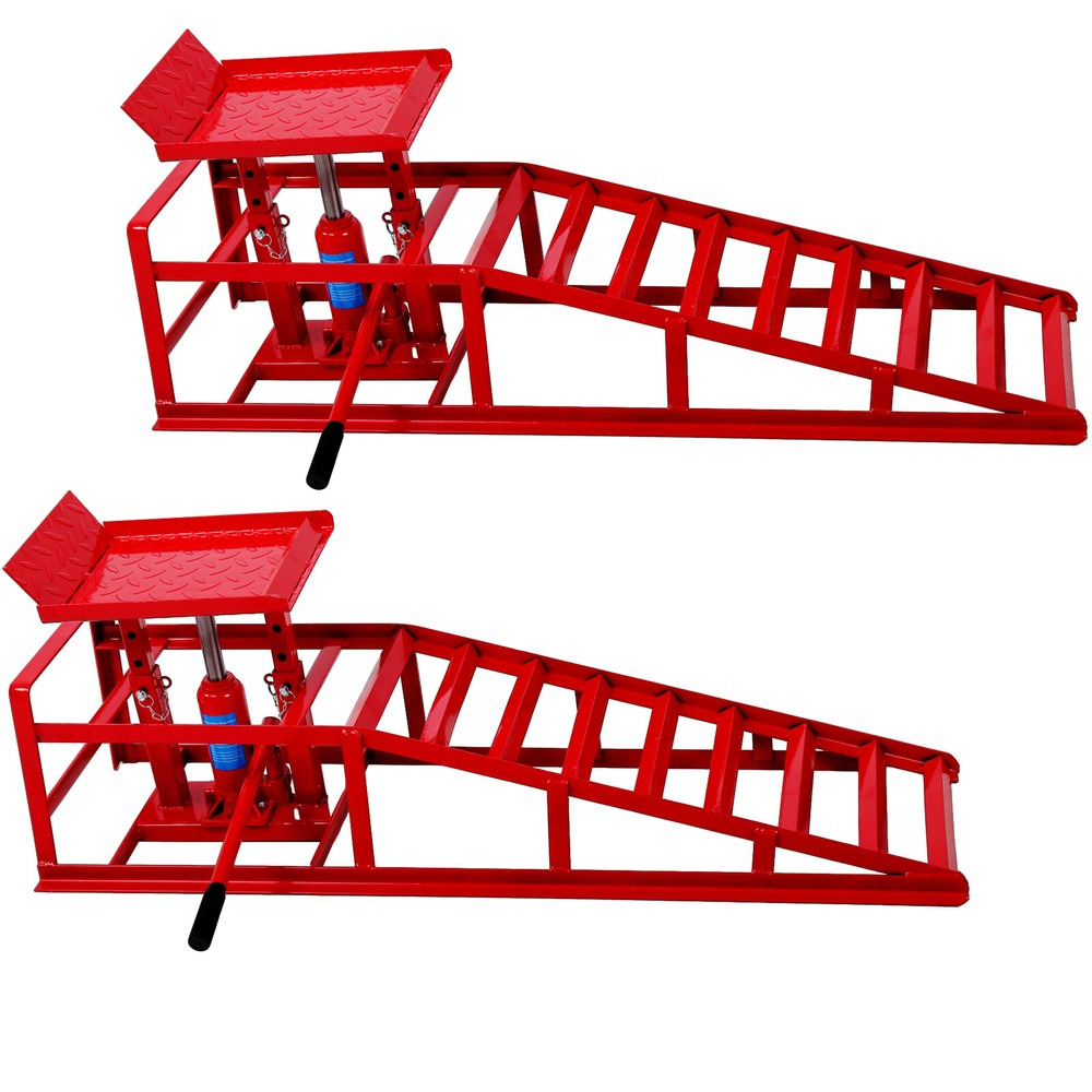 NEW-Auto Car Truck Service Ramps Lifts,Garage Car Lift Hydraulic Ramps Blac
