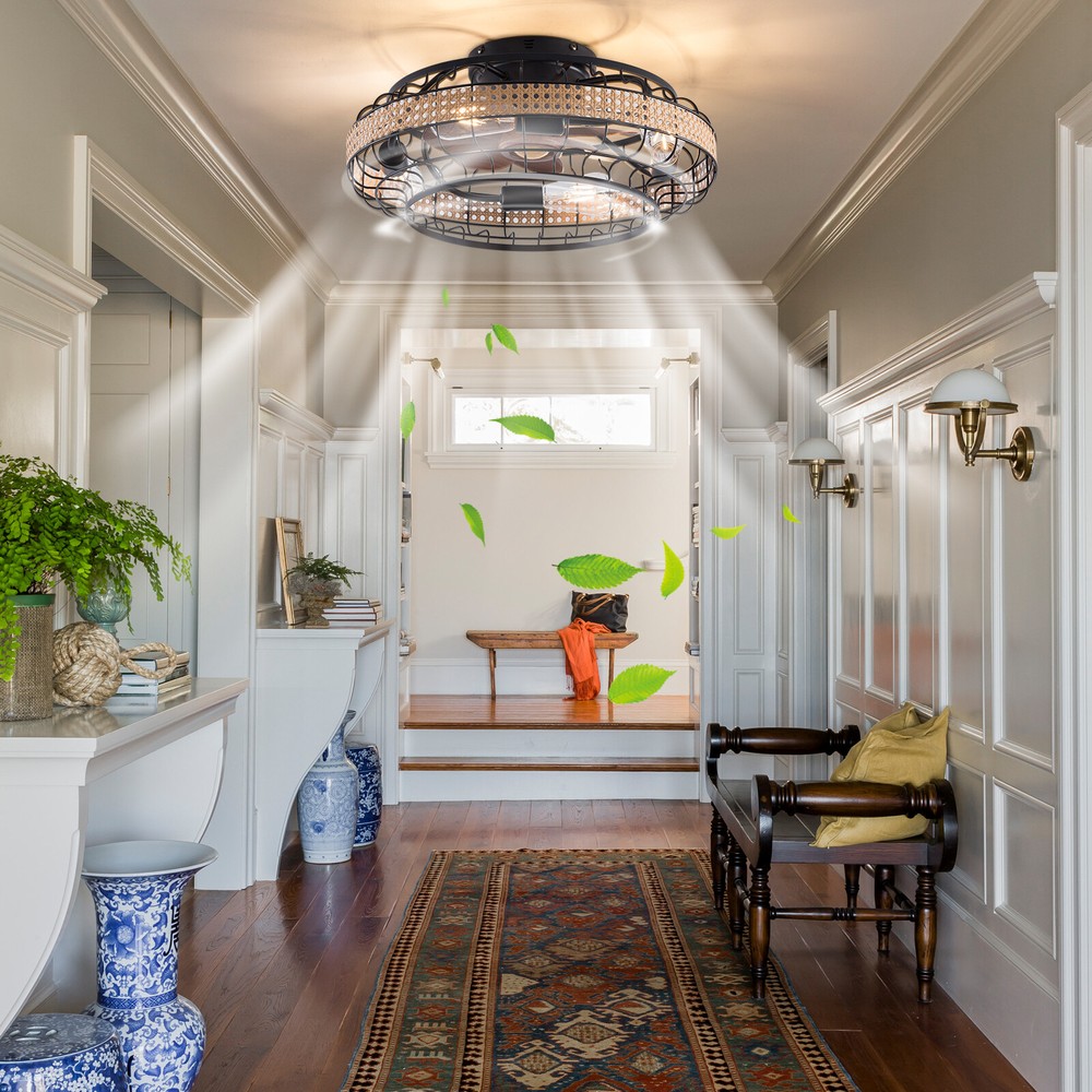 18.5 Inch Remote Control Ceiling Fan With Light for Living Room US