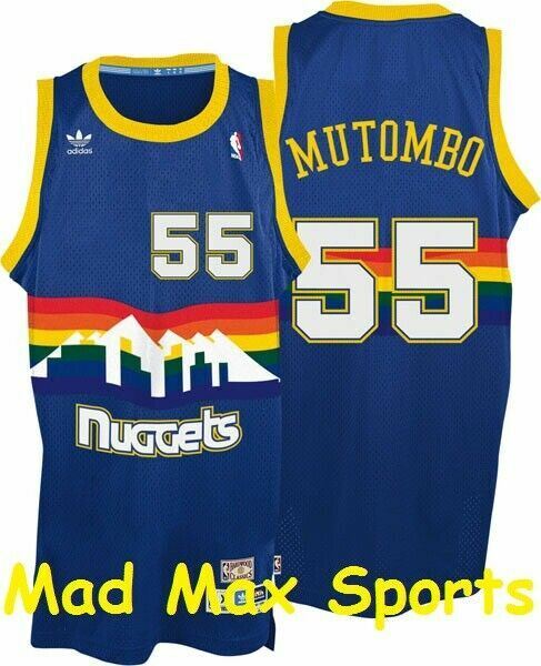 Dikembe Mutombo Denver Nuggets Hardwood Classics Swingman Jersey Size M
