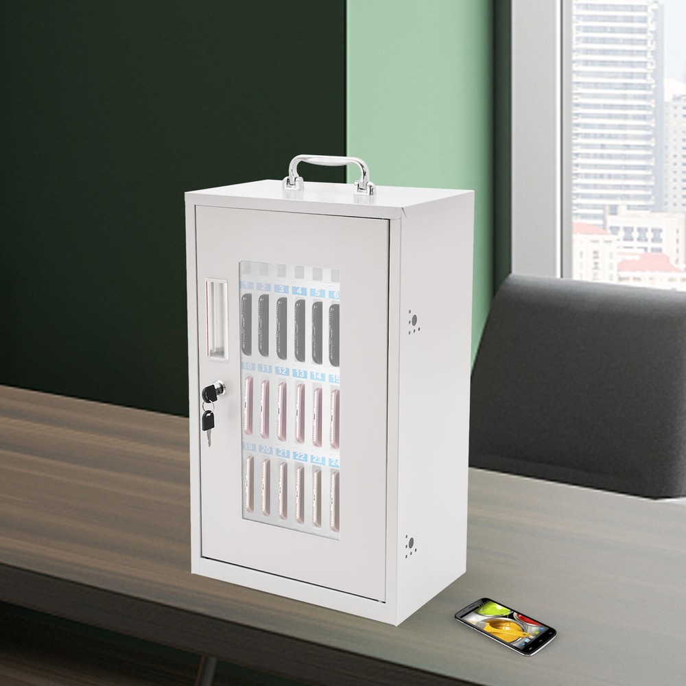 Cell Phone Storage Cabinet with Holder for Organized Device Storage