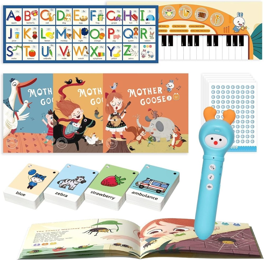 Alilo Learning Educational Toys for Toddlers 2-6 with Talking Pen Book Set