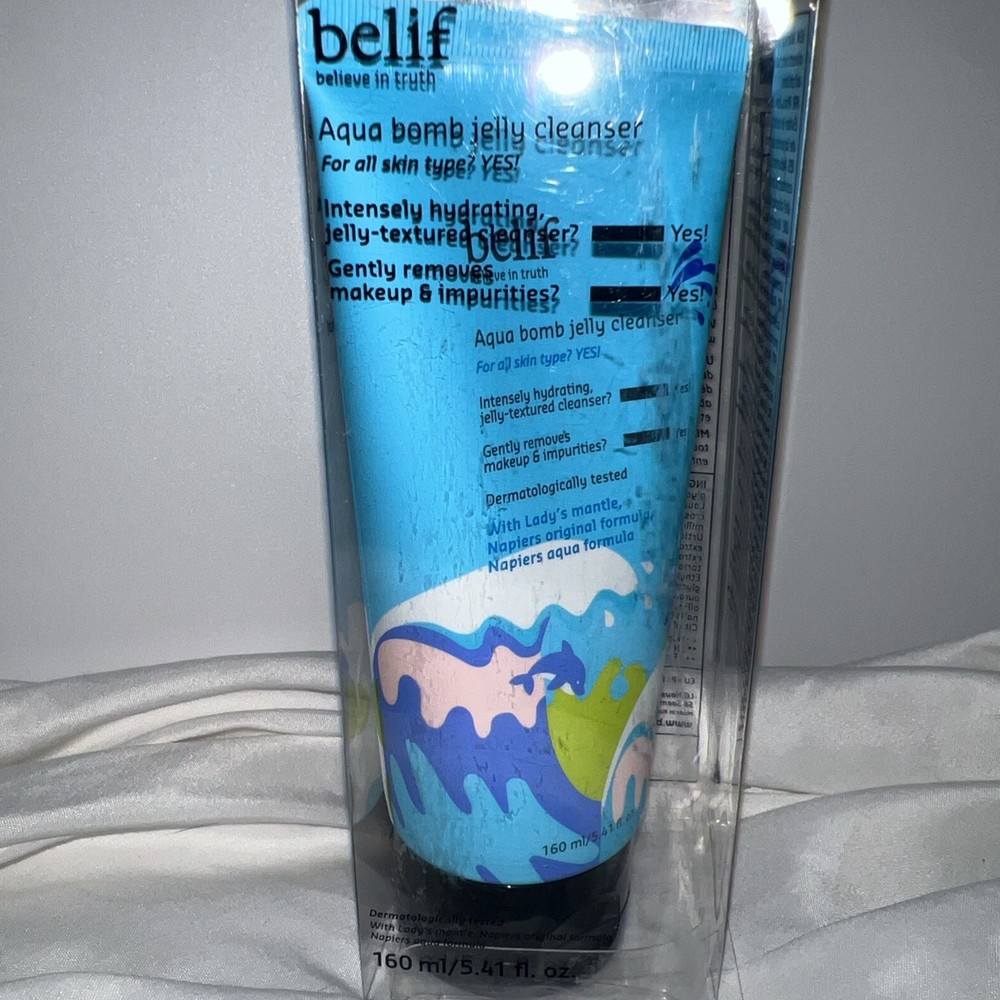 BELIF Aqua Bomb Jelly Hydrating Facial Cleanser Full Size 5.4 oz