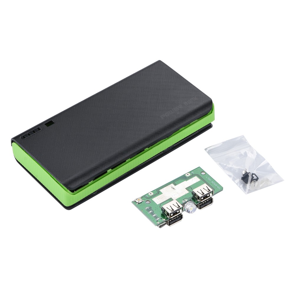 Mobile Phone Dual 2 USB 2A Power Bank Case Kit  DIY Box Without Batteries